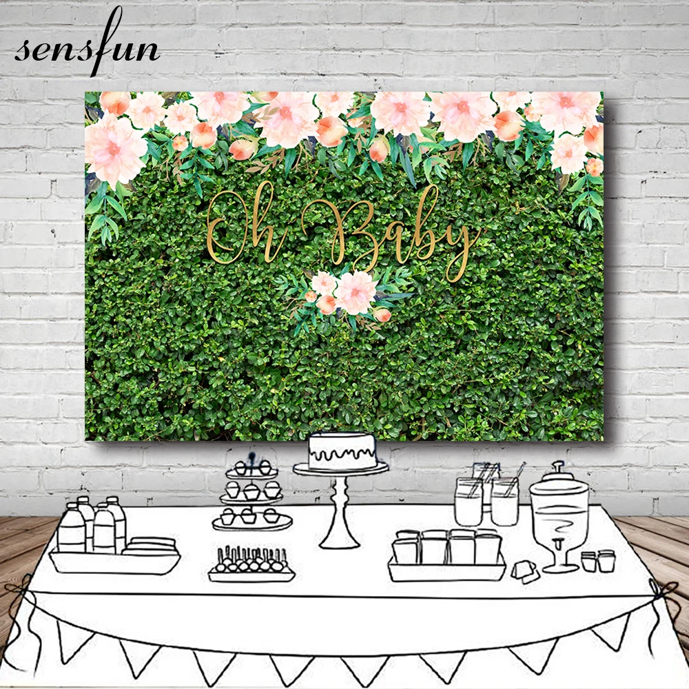 خلفية وايلد وان لحفلات أعياد الميلاد وحفلات أعياد الميلاد وخلفية للتصوير الفوتوغرافي على شكل عشب أخضر وورق جدران مخصص