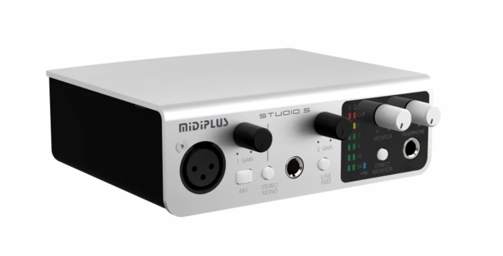 

Midiplus Studio S 2 × 2 USB аудио интерфейс Высококачественная профессиональная звуковая карта