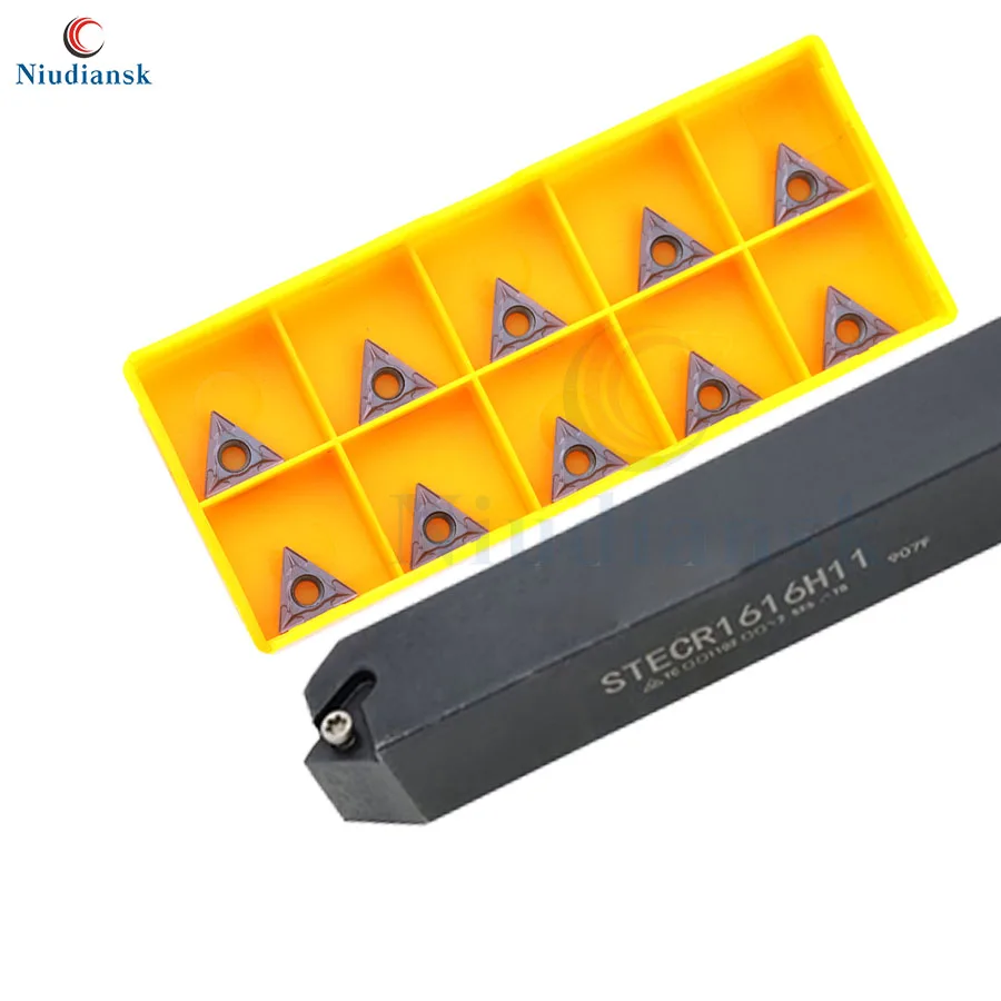 1pc External portautensili per tornitura esterna ararbor utensili per tornio CNC 10 pezzi TCMT1102 inserti in metallo duro utensili per tornio Suit