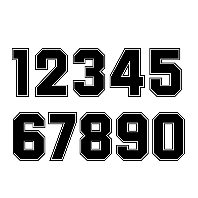 S52148# Racing Numbers Custom 0 1 2 3 4 5 6 7 8 9 Car Stickers Vinyl Decal Motorcycle Decorative Accessories Choose Your Number