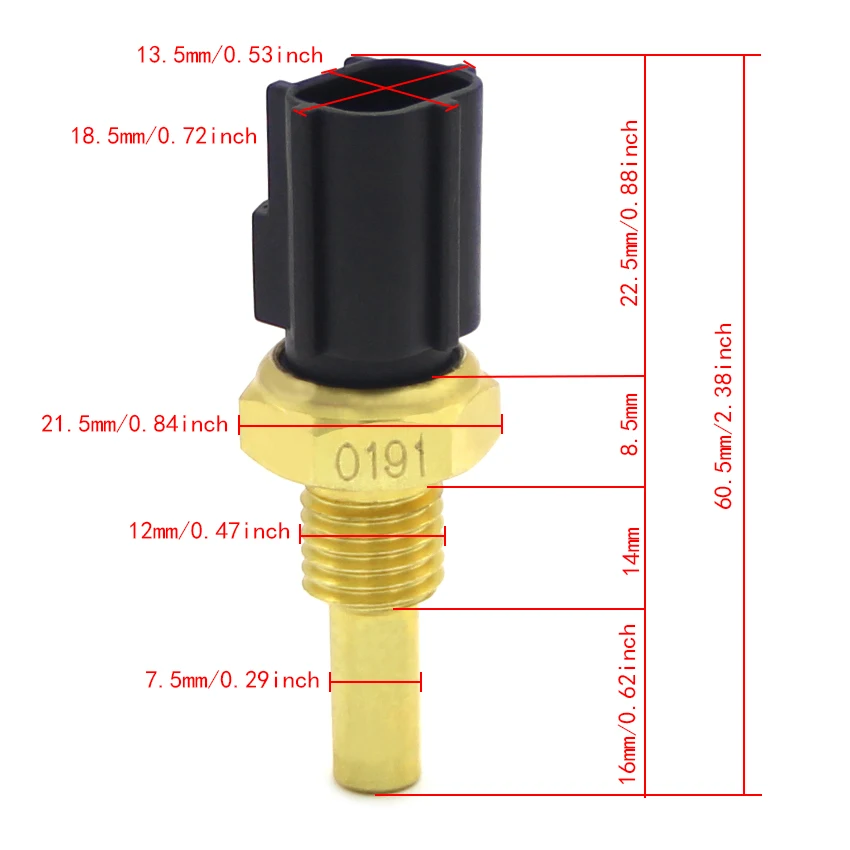 Water Temp Temperature Sensor For Yamaha CP250 Maxam MT03 TDM900 WR250X WR250R XP500 TMAX XT660R XT660X XT660Z Tenere 5PS8579000