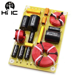 1Pcs 2 Way HiFi Audio Treble Bass 2 Units Crossover Speaker Frequency Divider Crossover Filters Impedance Dedicated 18dB 200W