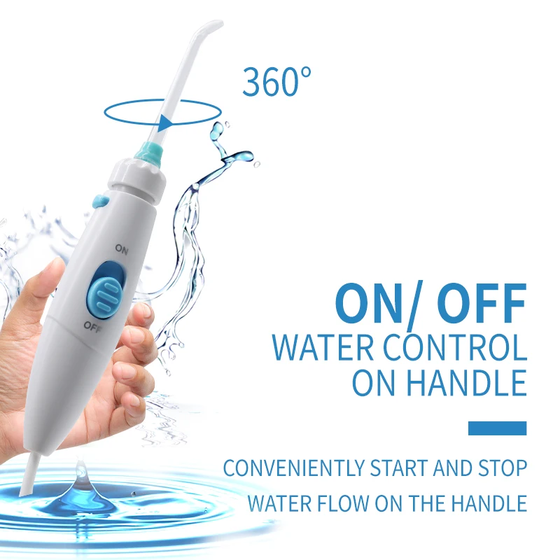 Dental Water Flosser Oral Irrigator Teeth Cleaner For Braces Care With 7 Jet Tips And 10 Adjustable Water Pressure Mouthwash