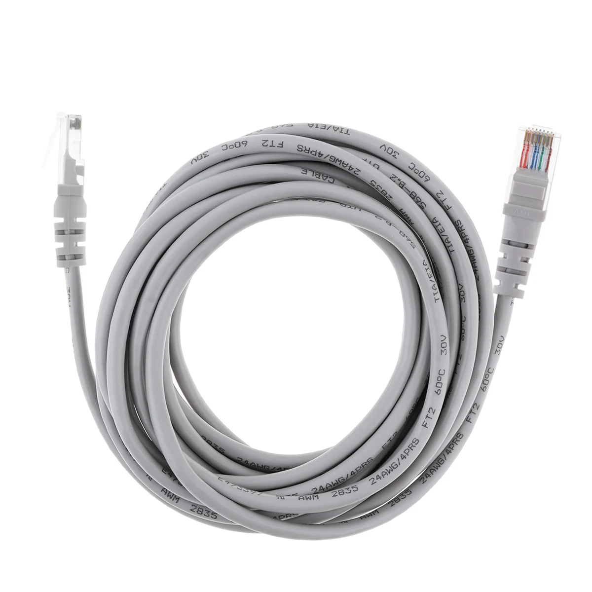 DiGiYes 5 м 6.4Ft CAT6 Чистый медный кабель Ethernet высокое Скорость 8P8C тёмные очки в круглой проволочной RJ45 сетевой кабель для компьютера маршрутизато...