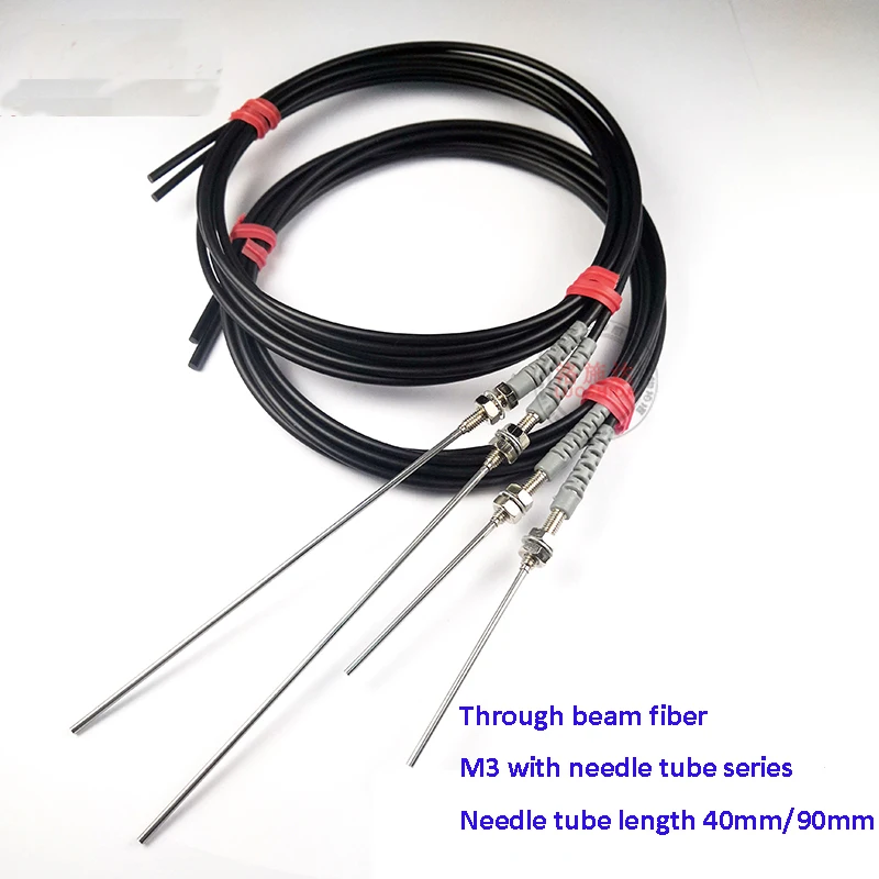 1 متر 2 متر m3 الليزر مع إبرة أنبوب الاستشعار لاطلاق النار الألياف البصرية أنبوب الألياف البصرية الاستشعار التحقيق 10 مللي متر-90 مللي متر اختياري