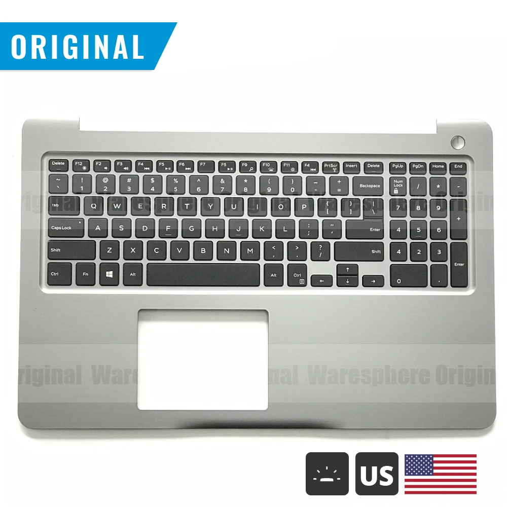 

New Original Palmrest for Dell Inspiron 15 5565 5567 Top Upper Cover W/N US Backlit Keyboard PT1NY 0PT1NY Silver