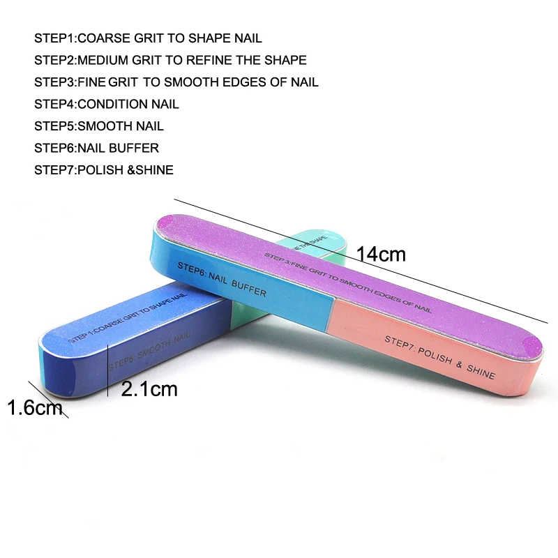 Bloc de limes à ongles en Gel UV, accessoire de manucure et pédicure, polissage en 7 étapes, beauté des ongles, ponçage, vente en gros, 120 pièces