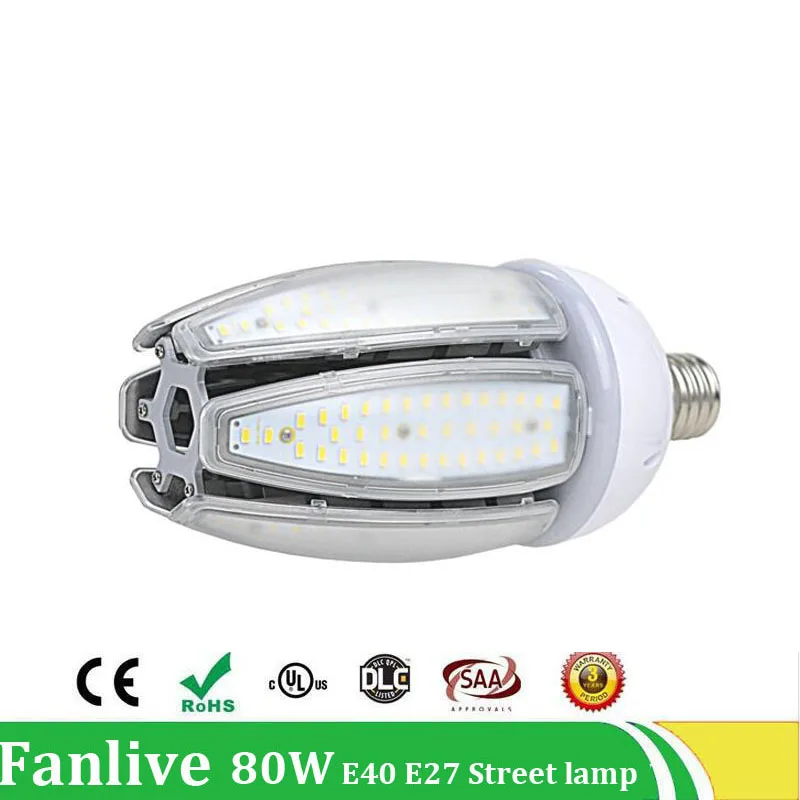 Bombilla LED de mazorca de maíz para exteriores, Lámpara decorativa de aluminio de 30W, 50W, 80W y 100W para Calle y jardín, 5 unids/lote, AC85-265V