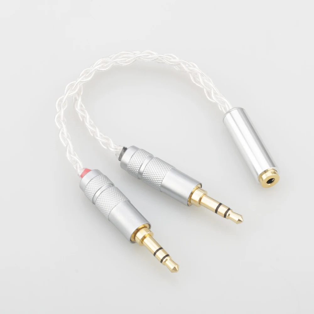 Audiocrast-adaptador para auriculares HC024, accesorio de 2,5mm, hembra a 2 piezas, 3,5mm, pono player adatper AUX, 2,5mm, hembra, 2, 3,5mm, macho