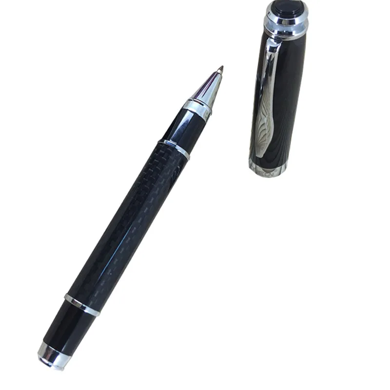 

ACMECN Office Roller Ball Pen with Carbon Fiber Pen Barrel Black Liquid ink Pen for Men's Gifts Smooth Writing Gel ink Pens