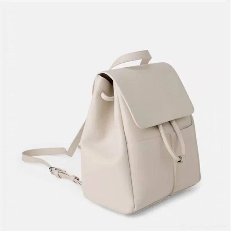 Women's Backpack White Cute Small Vintage Fashion Mini Girl School Backpack Pu Leather Summer Black Female Travel Bag New 2021