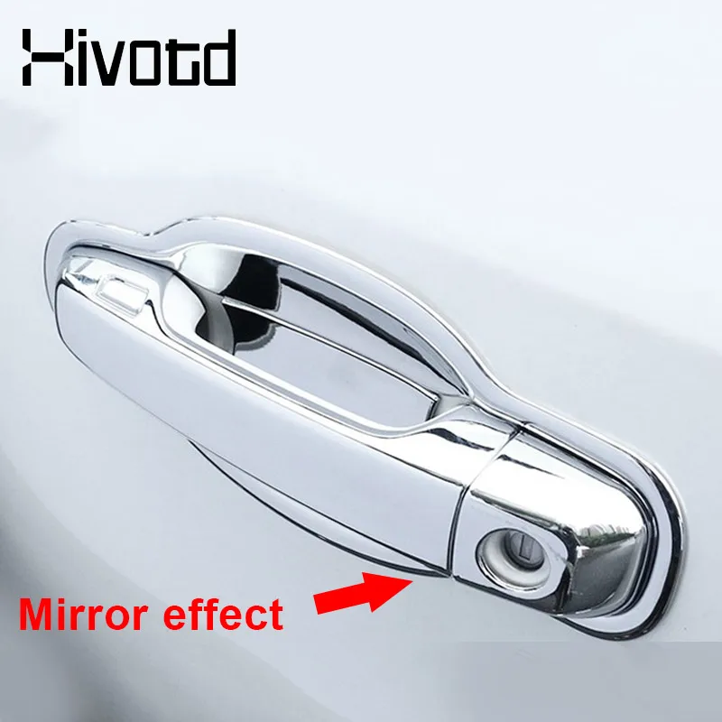 Hivotd Chrome Door Handle Cover Trim Exterior Parts Car Styling Decoration Accessories For Toyota Land Cruiser 200 2016 2020