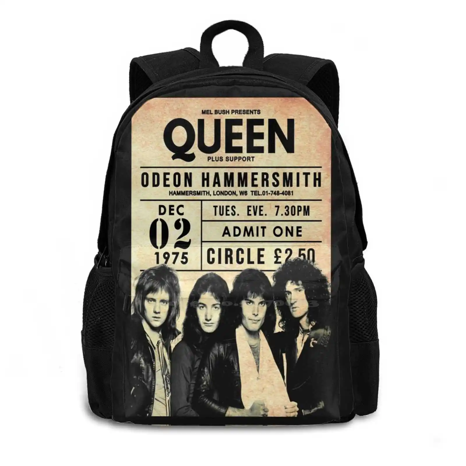 1975 Hammersmith Concert-London School Bag Big Capacity Backpack Laptop 15 Inch Concert Hammersmith London 1975 Pop Stage image 2