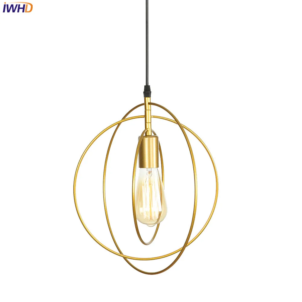 

Modern Nordic Pendant Lights Creative Aluminum Circle Pendant Lamp Rotatable Gold Hanglamp For Bedroom Living Room Decoration