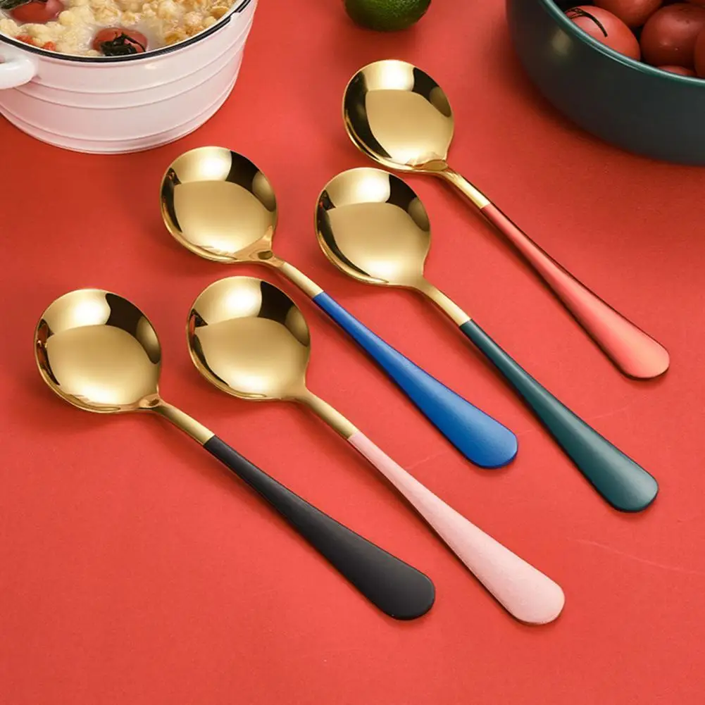 Table Spoon   Thick Round Soup Spoons  Soup Spoons High Quality Soup Spoons