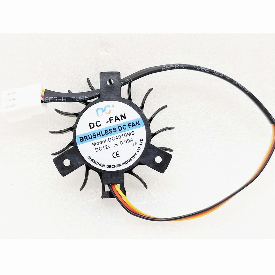 Oryginalny DC4010MS DC4010MB 37mm wentylator chłodnicy karty graficznej wymiana odległość między otworami 27mm 12V 0.0.09A 3Wire 3Pin