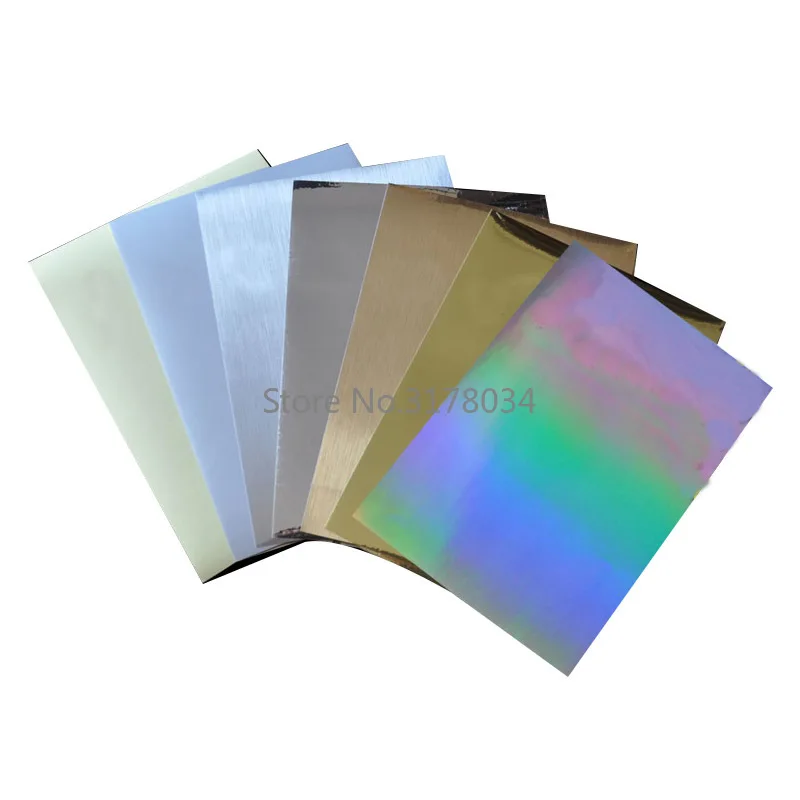 A4 blank Gold Transparent HOLOGRAM SILVER sticker label paper for LASER printer High quality professional special layer 10pcs