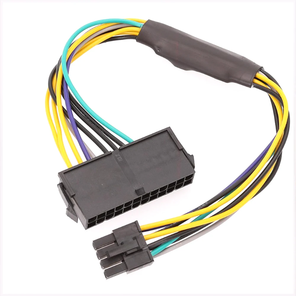 1PCS 0.3m ATX PSU Power Adapter 24 Pin to 8 Pin Cable Compatible with DELL Optiplex 3020 7020 9020 Precision T1700