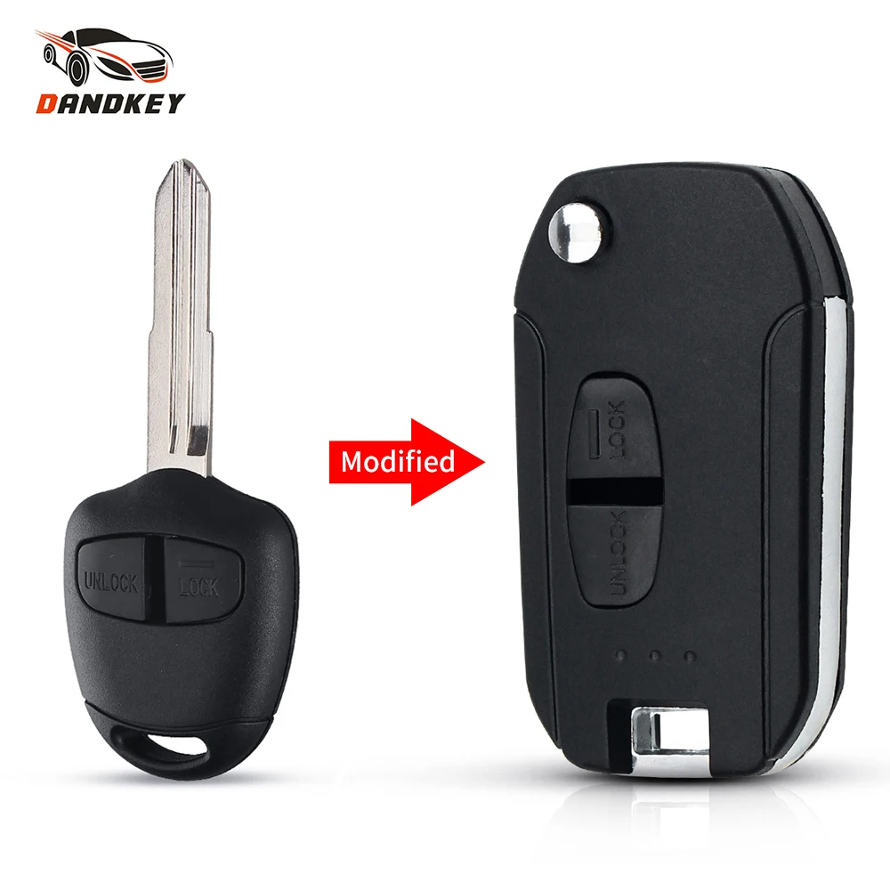 

Dandkey 2/3 Button Replacement Modified Folding Car Key Case For Mitsubishi New ASX GRANDIS Outlander LANCER-EX MIT11/MIT8 Blade