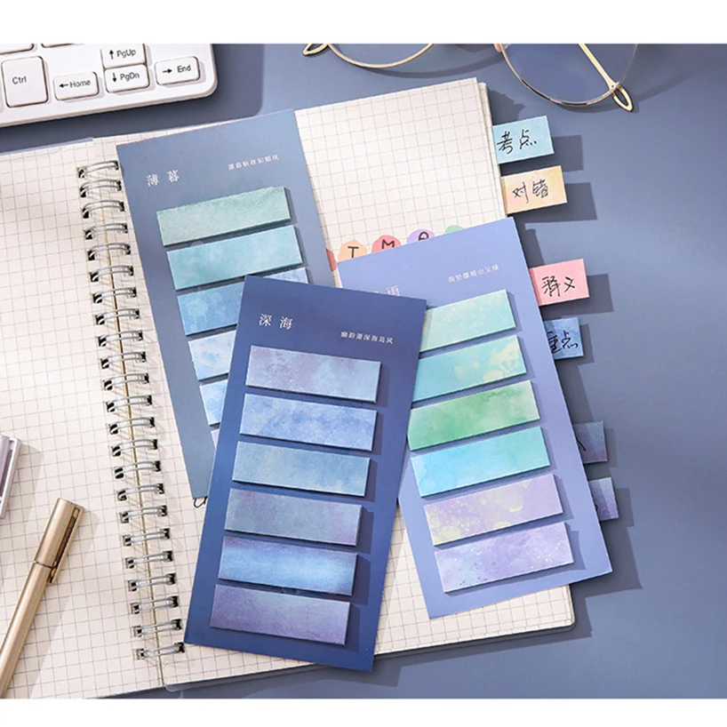 120 Sheets Sticky Notes Notepad Office Accessories Journaling Stationery Bookmarks Diary Planner Notas Adhesivas Memo Pad
