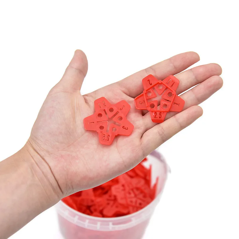 50pcs 5 dimensioni piastrelle da parete rimovibili localizzatore di spazi in ceramica in grado di riciclare il sistema di livellamento delle piastrelle incrociate strumenti di costruzione del pavimento del Gap 2mm 3mm