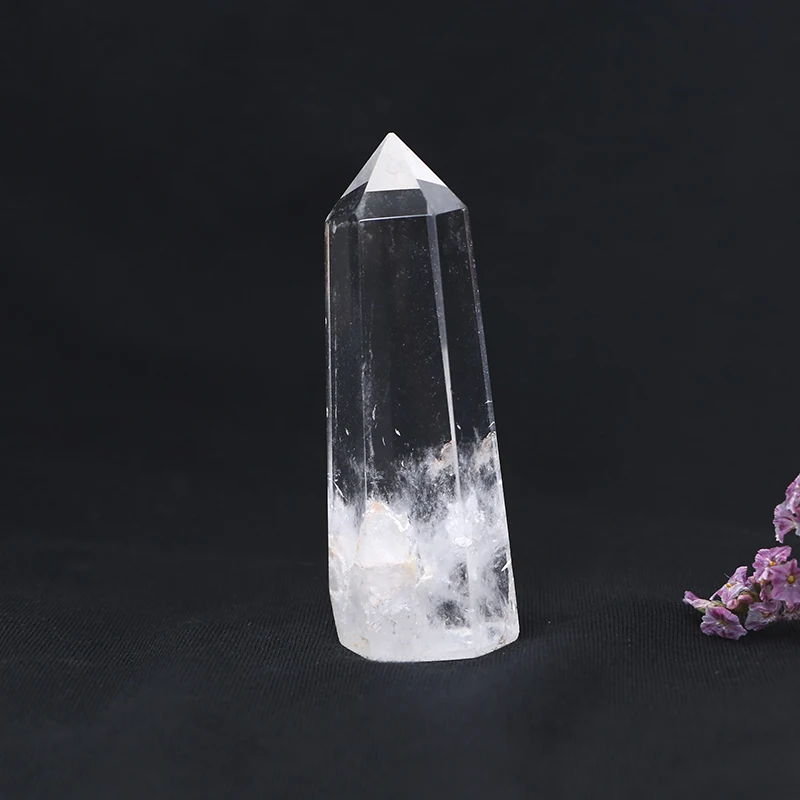 1PC 100%Natural Rock Crystal Quartz Hexagonal Rod Point Quartz Crystal Mineral Ornament Modern Home Decoration Small Decora Gift