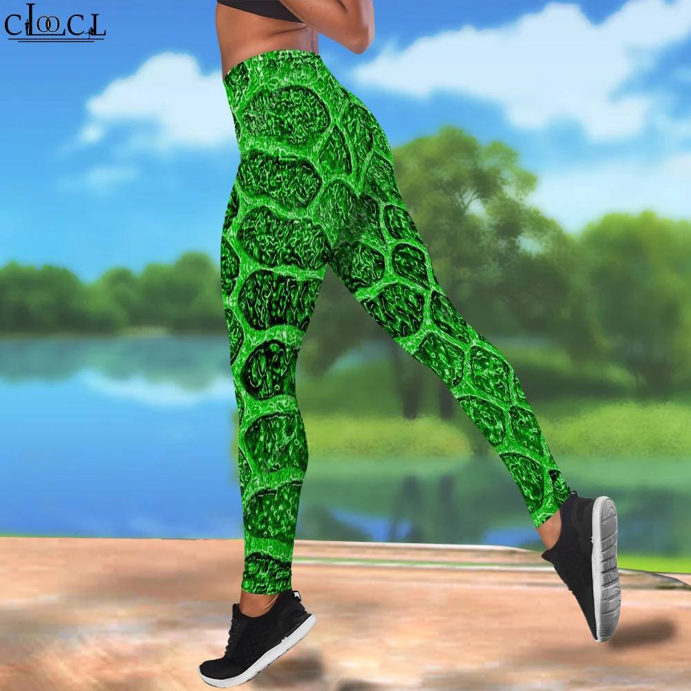 CLOOCL Women Leggings Snake Skin Cosplay Printed High Waist Elasticity 3D Legging Fashion Female for Outdoor Jogging Pants