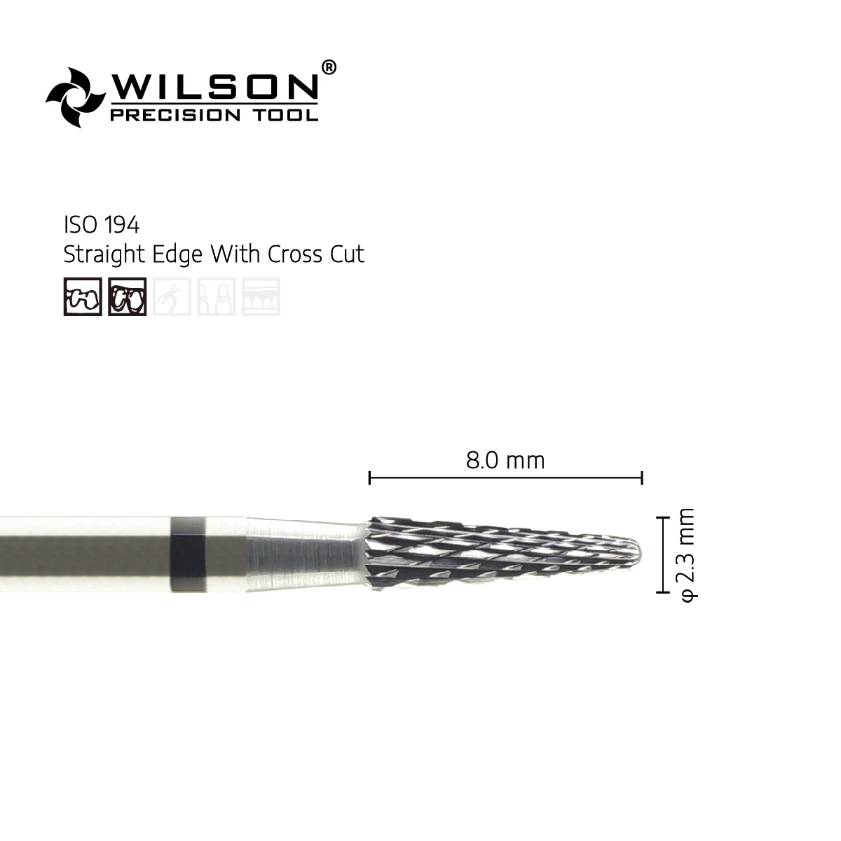 WilsonDental Burs 5001503 -ISO 198 194 023 Tungsten Carbide Dental Strawberries for Trimming Metal