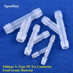 5~200Pcs 4~18mm Food Grade Plastic Oblique Y-Type Tee Connector Aquarium Tank Air Pump Gas Diverter Irrigation Pagoda Hose Joint