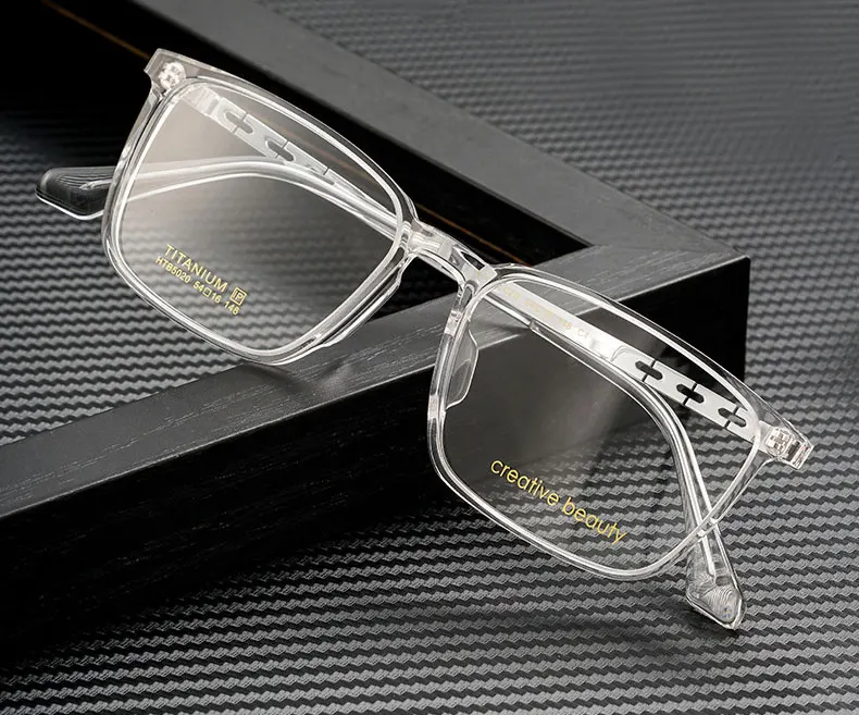 Vollrand Reinem Titan Rahmen Gläser Für Männliche Neue Ankunft Quadratische Form Upsale Business Stil Myopie Eyewears – Detail 1