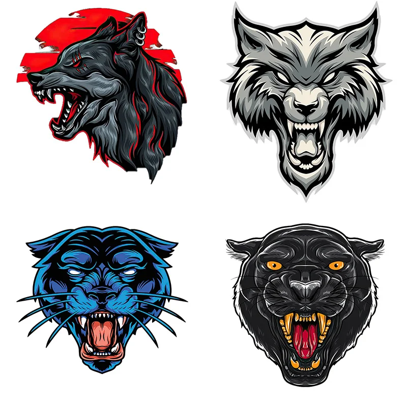 Three Ratels CC56 Wolf head totem Panther head beast sticker Anti Scratch  Film With Watterproof Protected Personalized Decal