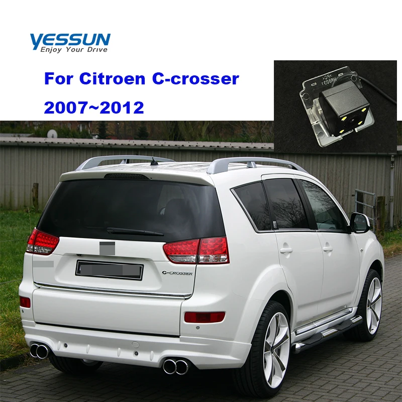 rear view camera For Citroen C-crosser 2007~2013 AHD/CVBS vehical backup trajectory dynamic car licese plate camera