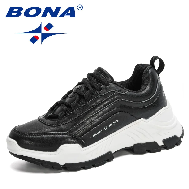 BONA New Designers Casual Sneakers Women Thick Sole Ladies Platform Walking Footwear Height Increasing Shoes Feminimo Comfy