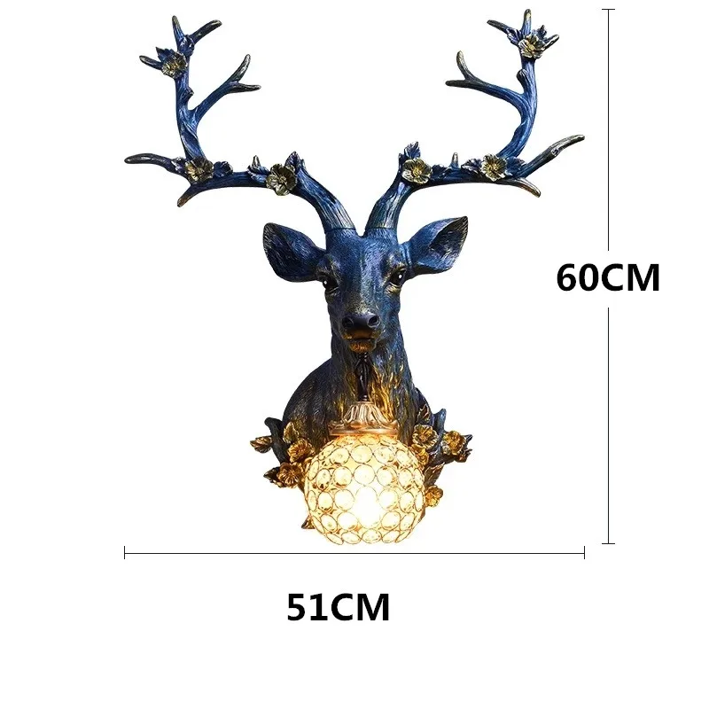 2021 New Nordic Resin  Deer Wall Lamp Decor Vanity Light LED Lights Decoration For Wall Bedroom  Attic Aisle Mirror Wall