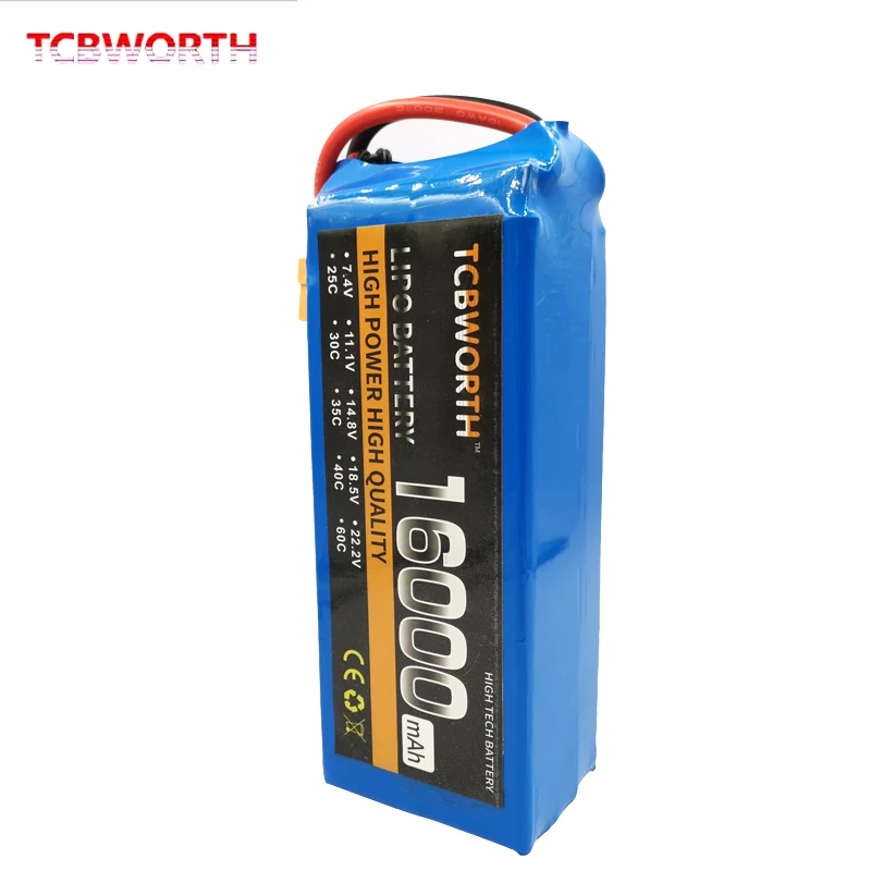 New 4S RC LiPo Battery 14.8V 16000mAh 25C 35C Max 50C 70C Batteries 4S For RC Airplane Quadrotor Helicopter Drone Car Aircraft