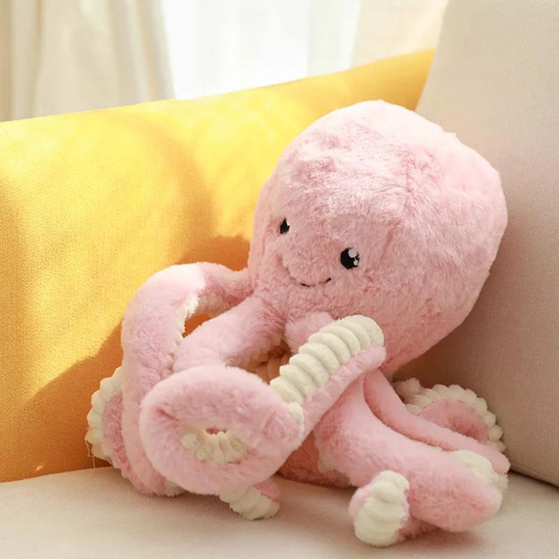 18CM Fluffy Pompon Octopus portachiavi per le donne ragazza carina morbido animale portachiavi su borsa auto Trinket gioielli festa di nozze