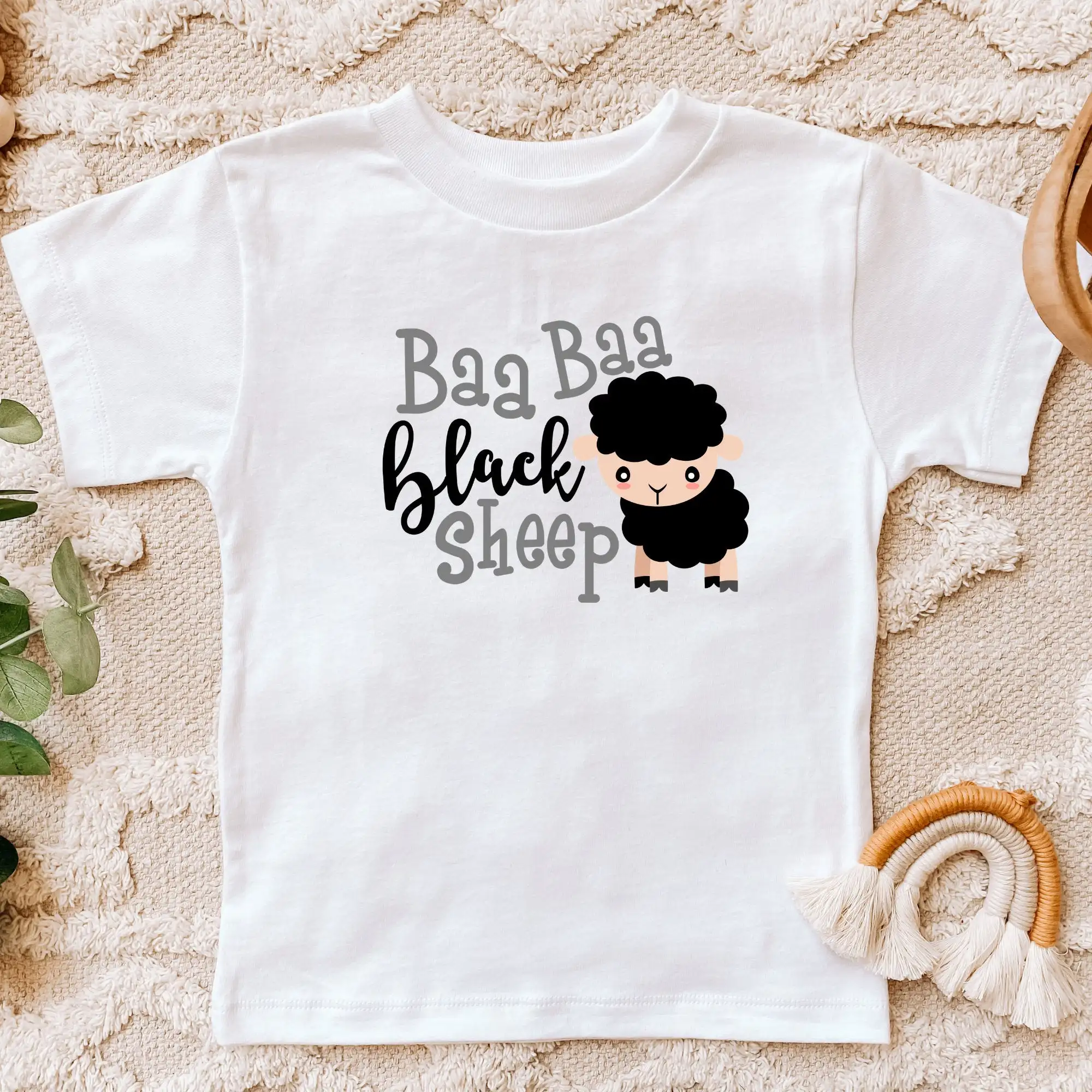 Black Sheep Print Harajuku Top Women T-shirt Casual Ladies Basic O-collar Short Sleeved Women T-shirt Girl,Drop Ship