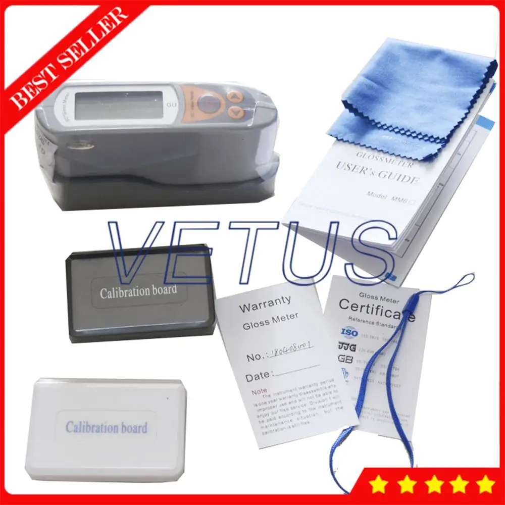 عالية الدقة لمعان متر مع 0 ~ 199.9GU 200 ~ 1999GU المدى التحويل التلقائي سطح تنظيف Glossmeter MM6