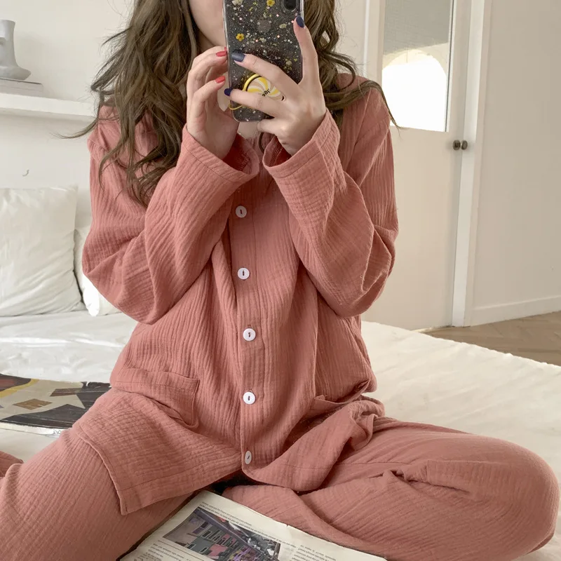 

Maternity Pajamas Long Sleeve Breastfeeding Suit Comfortable Plus Size Loose Pajamas Waist Adjustable Trousers Home Service