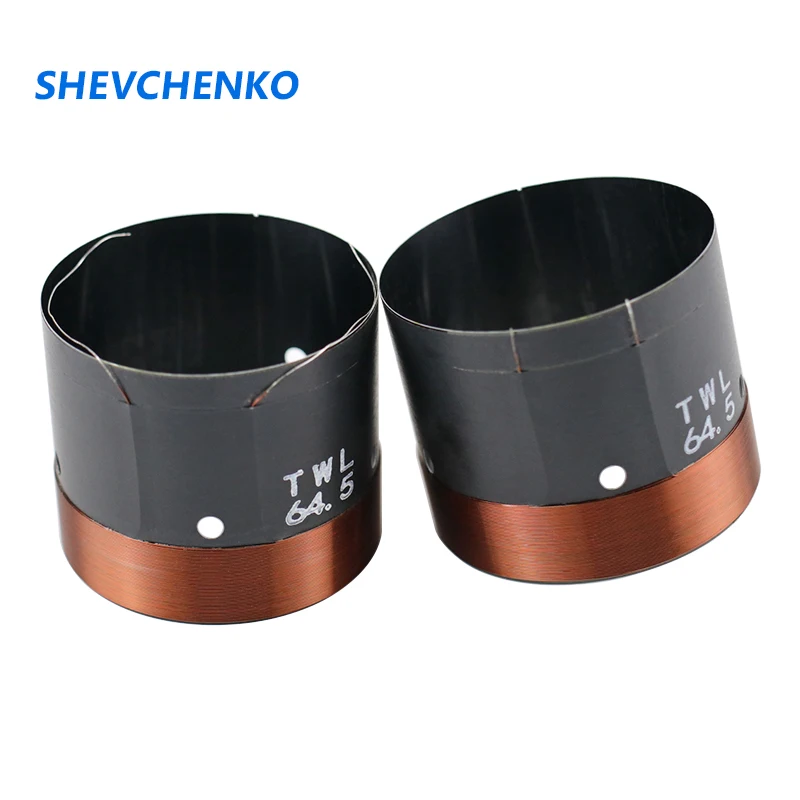 64.5mm 베이스 보이스 코일 300-450W 2 층 검정색 알루미늄 스켈레톤 원형 구리 와이어 고출력 코일 우퍼 수리, 2 개 썸네일 7