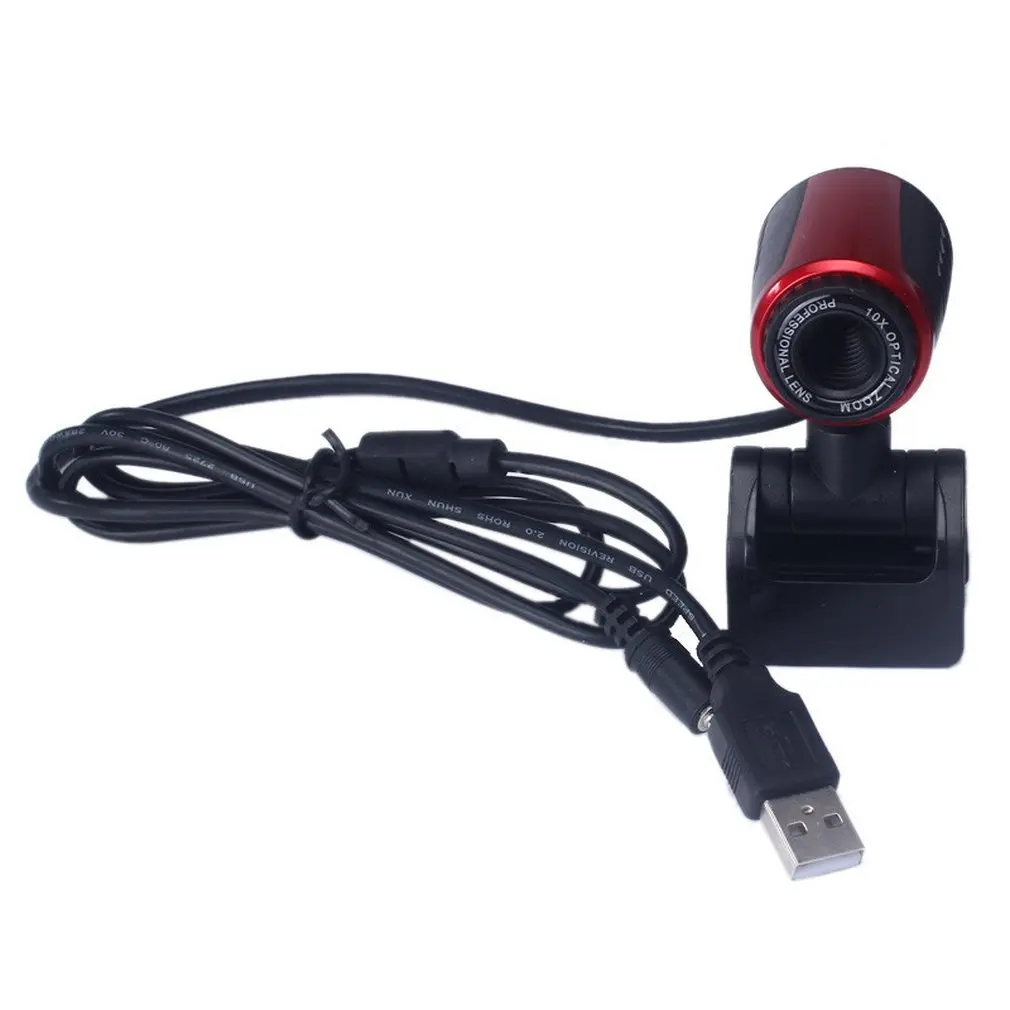 Cámara web USB2.0 para ordenador, webcam HD con micrófono para PC y portátil, videocámara digital práctica