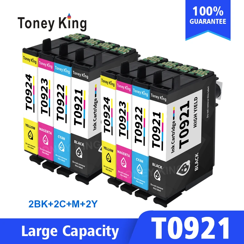 2 Set T0921N Ink Cartridge T0921 92N For Epson Stylus C91 CX4300 T26 TX106 TX109 TX119 T27 T117 Printer Full Ink Cartridges