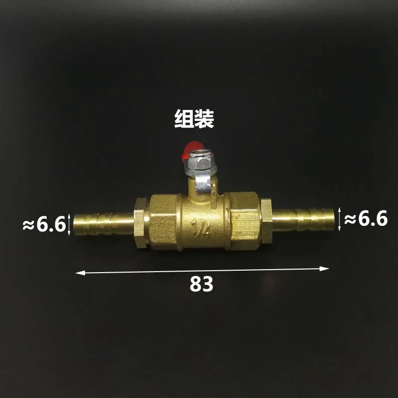 Elettrovalvola 4 6 8 10 12 14 16 19 25 32 40 50mm Hose Barb Two Way Straight Brass Shut Off Ball Valve For Fuel Gas Water Oil Air Home Garden Irrigazione — dettaglio 3