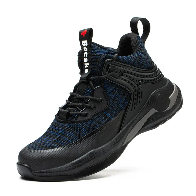 Breathable Men's Safety Shoes Boots With Steel Toe Cap Casual Men's Boots Work Indestructible Shoes Puncture-Proof Work Sneakers - Image 5