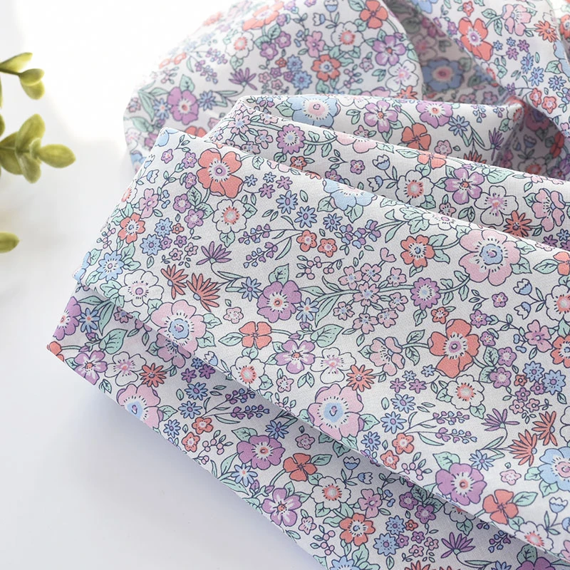 142x50cm Cotton High-Count Floral Sewing Fabric, Making Clothes Dresses Children\'s Clothing Summer Dress Shirt Handmade Cloth