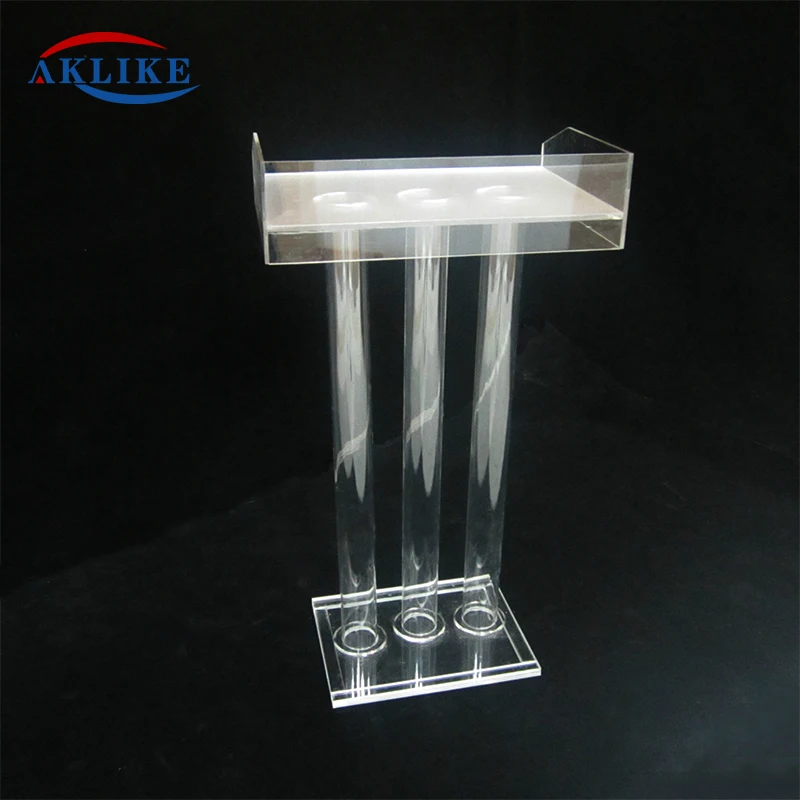 AKLIKE Academy Pulpit Speech Training Lectern Cheap Podium Transparent Platform Acrylic Church Rostrum Front Desk Free Shipping
