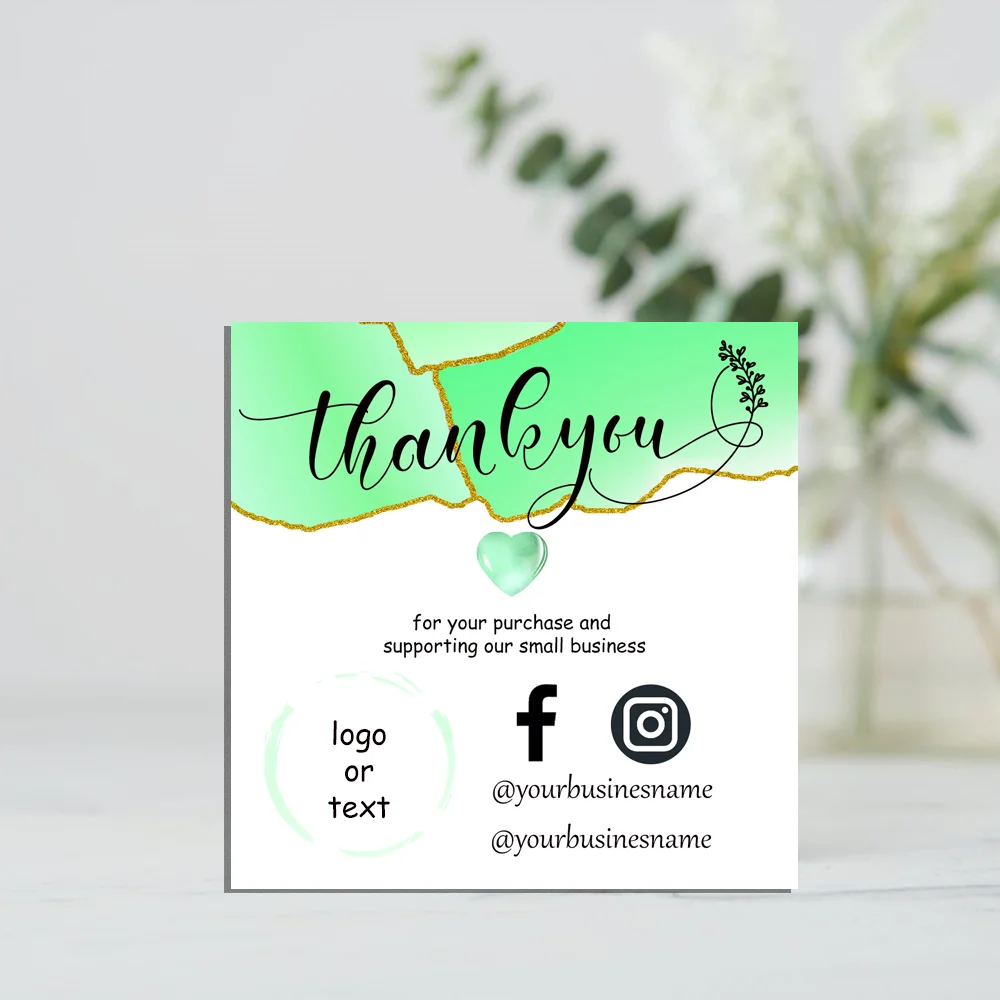 Custom Business Cards Packaging Cards, Insert Card, Thank You for Business Cards, Modern Packaging Insert Card, Small Business