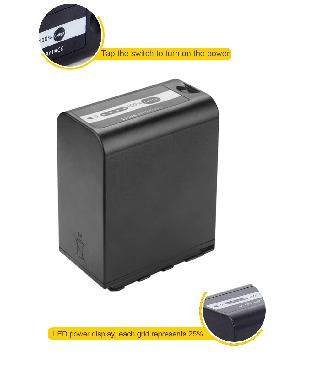 Bateria 12400mAh VW-VBD98 AG-VBR118 para Panasonic AG-3DA1 AC8 DVX200 HPX250 HPX255 HVX201 AJ-PCS060 PX298 HC-X1000