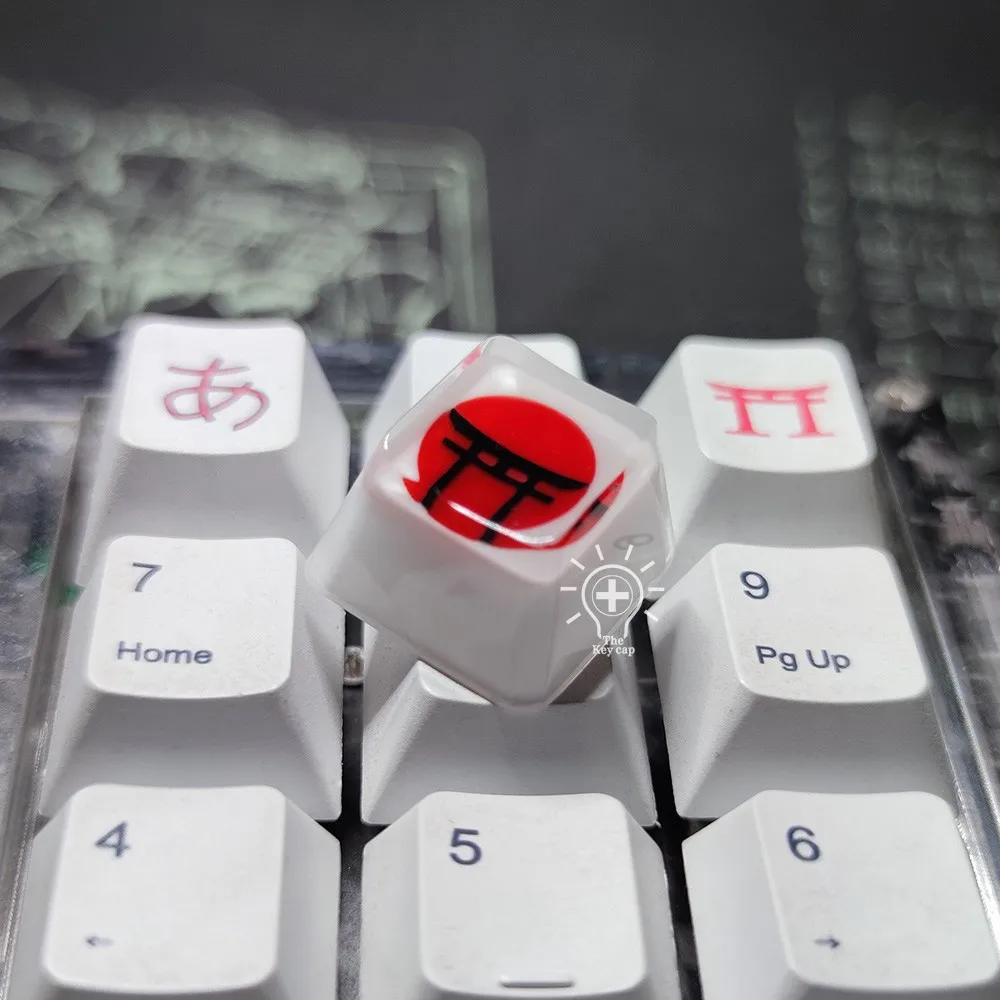 Imagem -03 - Personalizado Feito à Mão Resina Keycap para mx Interruptor Teclado Mecânico Japonês Torii Fuji Montanha Esc Chave Boné Perfil Oem 1pc