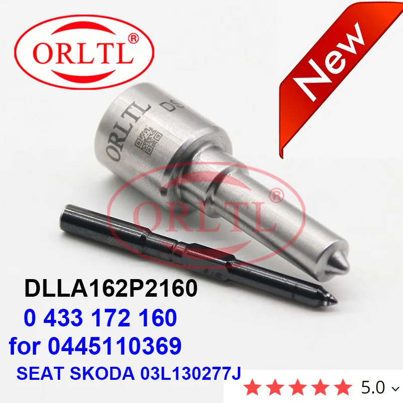 

ORLTL Commmon Rail Nozzle DLLA162P2160 0 433 172 160 0433172160 for 0445110369 0 445 110 369 SEAT SKODA 03L130277J